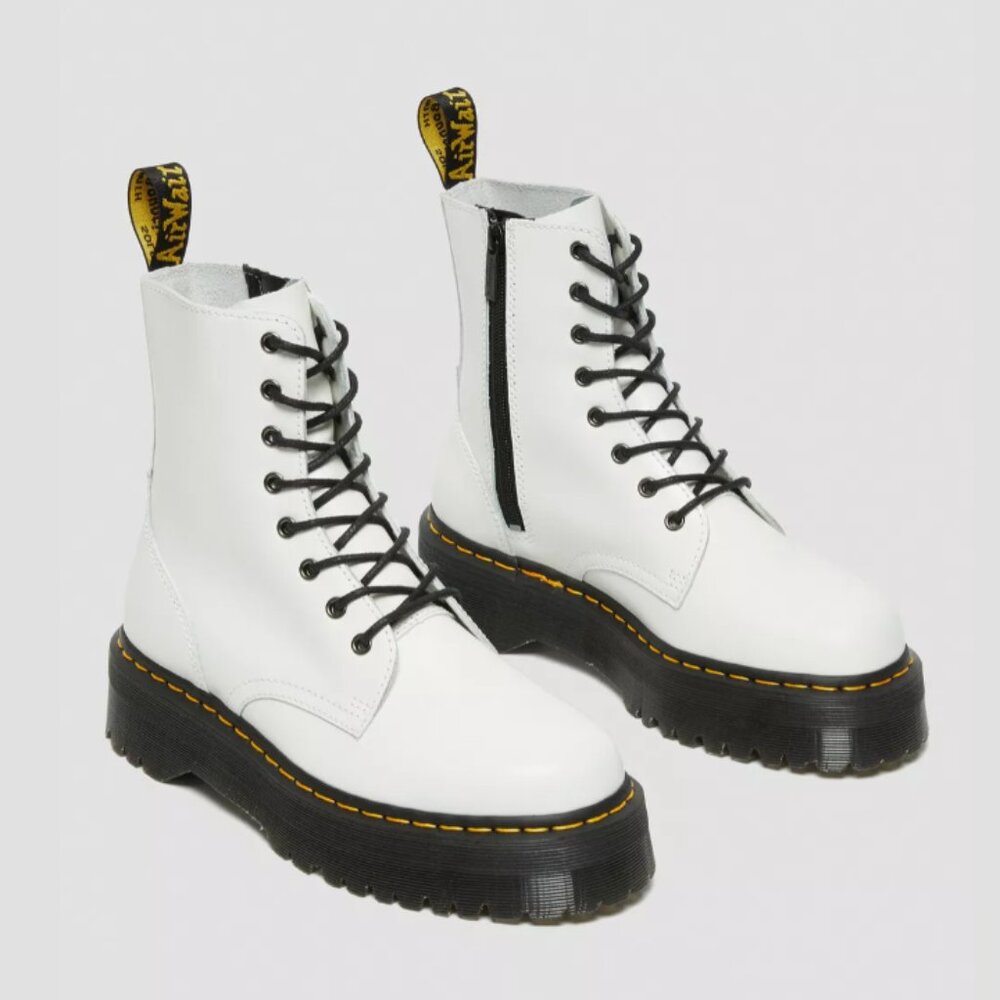 Dr. Martens White Jadon Boot Platforms Size 7